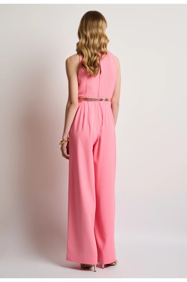 DESIREE ΟΛΟΣΩΜΗ ΦΟΡΜΑ WIDE LEG ΜΕ ΠΙΕΤΕΣ ΚΑΙ ΧΡΥΣΗ ΖΩΝΗ 