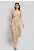 DESIREE FLORAL MIDI ΦΟΡΕΜΑ ΜΕ ΔΕΣΙΜΟ ΣΤΟΥΣ ΩΜΟΥΣ
