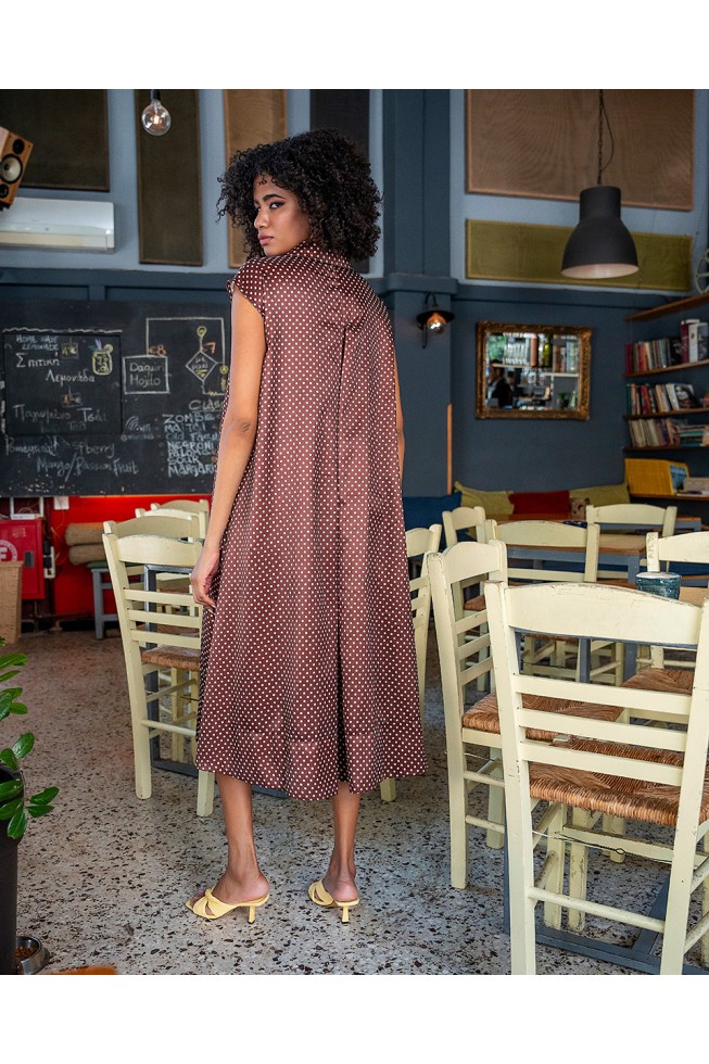 MINUU by SOURLOULOU POLKA DOT SHIRT DRESS