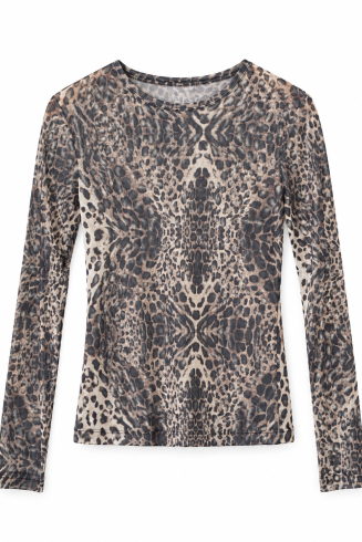 TWEET ΜΠΛΟΥΖΑΚΙ ΔΙΑΦΑΝΕΙΑ ANIMAL PRINT TWEET ΜΠΛΟΥΖΑΚΙ ΔΙΑΦΑΝΕΙΑ ANIMAL PRINT